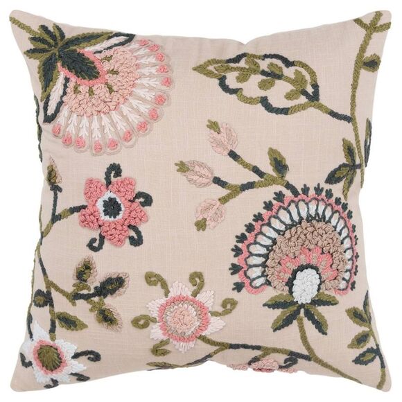 Rizzy Home Other - Rizzy Home - 20"x20" Oversize Poly Filled Floral Square Throw P Blush